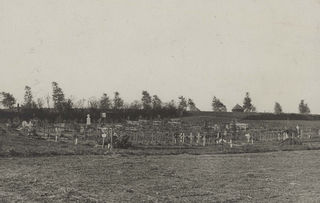 Le cimetière en 1917
