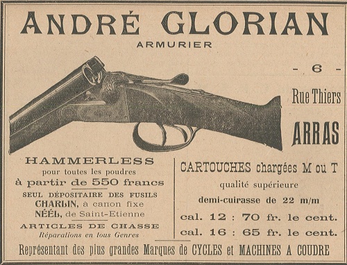 André Glorian Armurier - Publicité