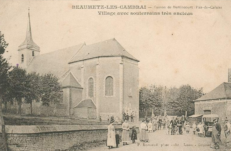 Fichier:Beaumetz-les-Cambrai église cpa.jpg