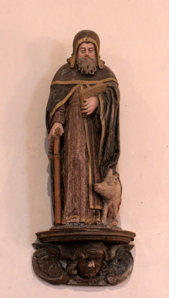 Fichier:Louches - église - statue de Saint-Antoine.jpg