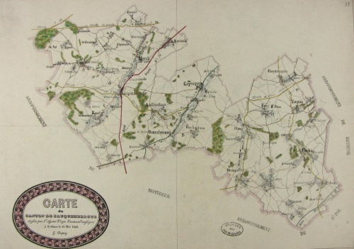 Le canton de Fauquembergues en 1846