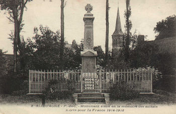 Le monument aux morts d'Allouagne
