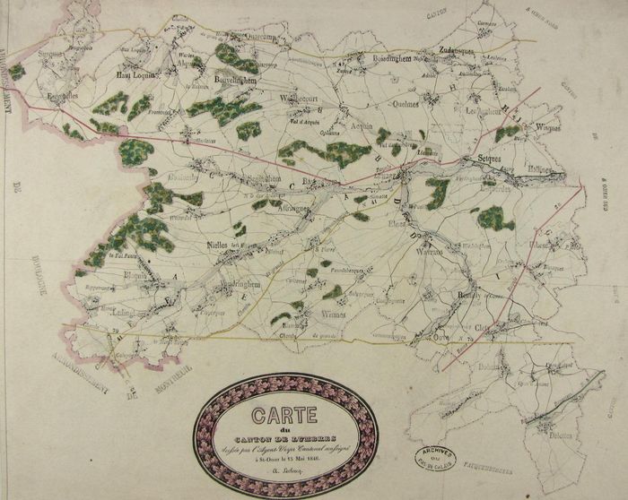 Le canton de Lumbres en 1846