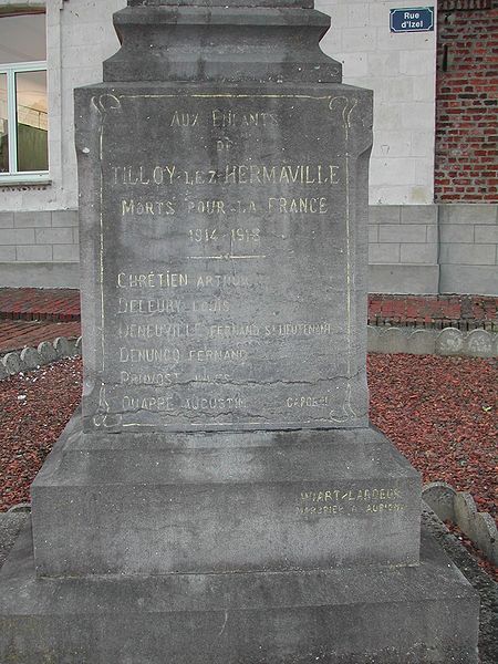 Fichier:Tilloy-les-Hermaville monument aux morts2.jpg
